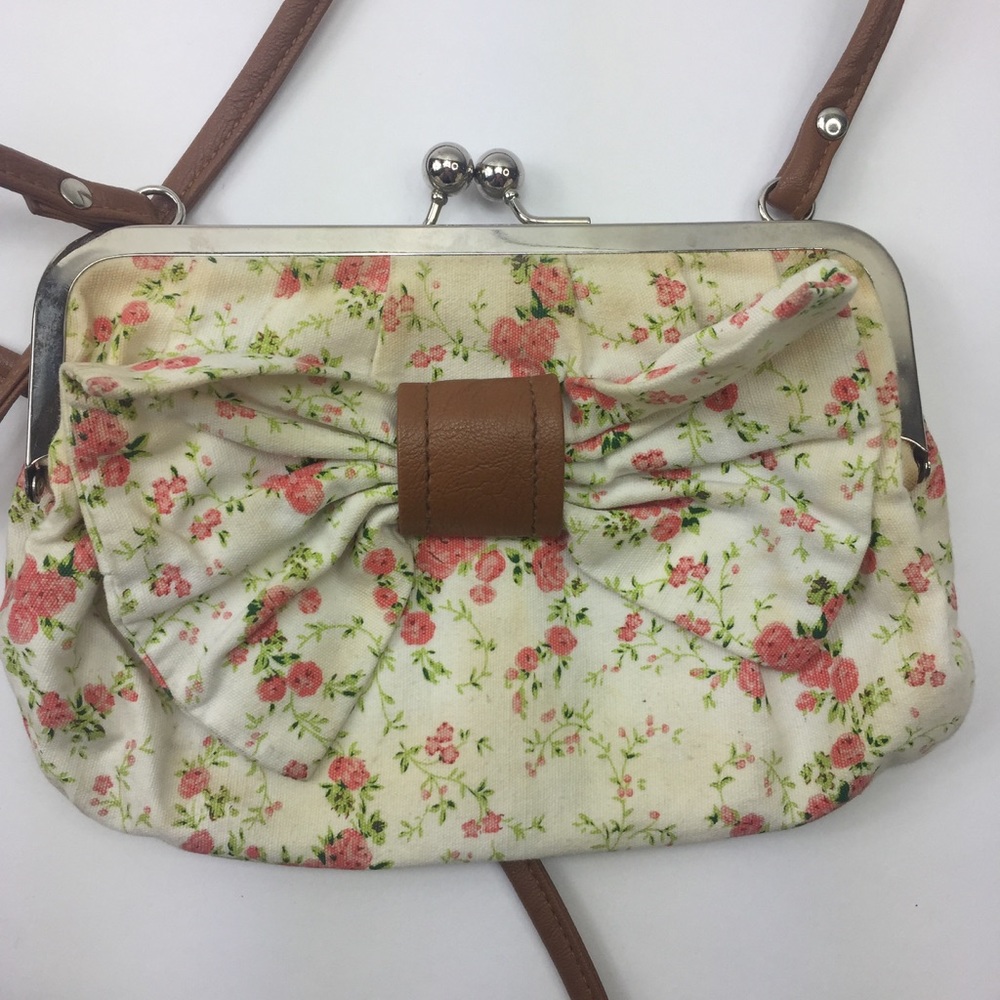 American Eagle Floral Clutch Purse